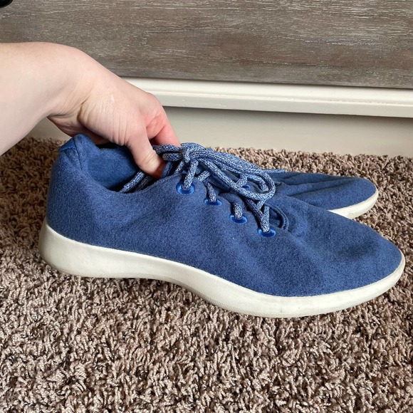 Allbirds Blue Wool Runners Sneaker Tennis Shoes - Picture 2 of 6